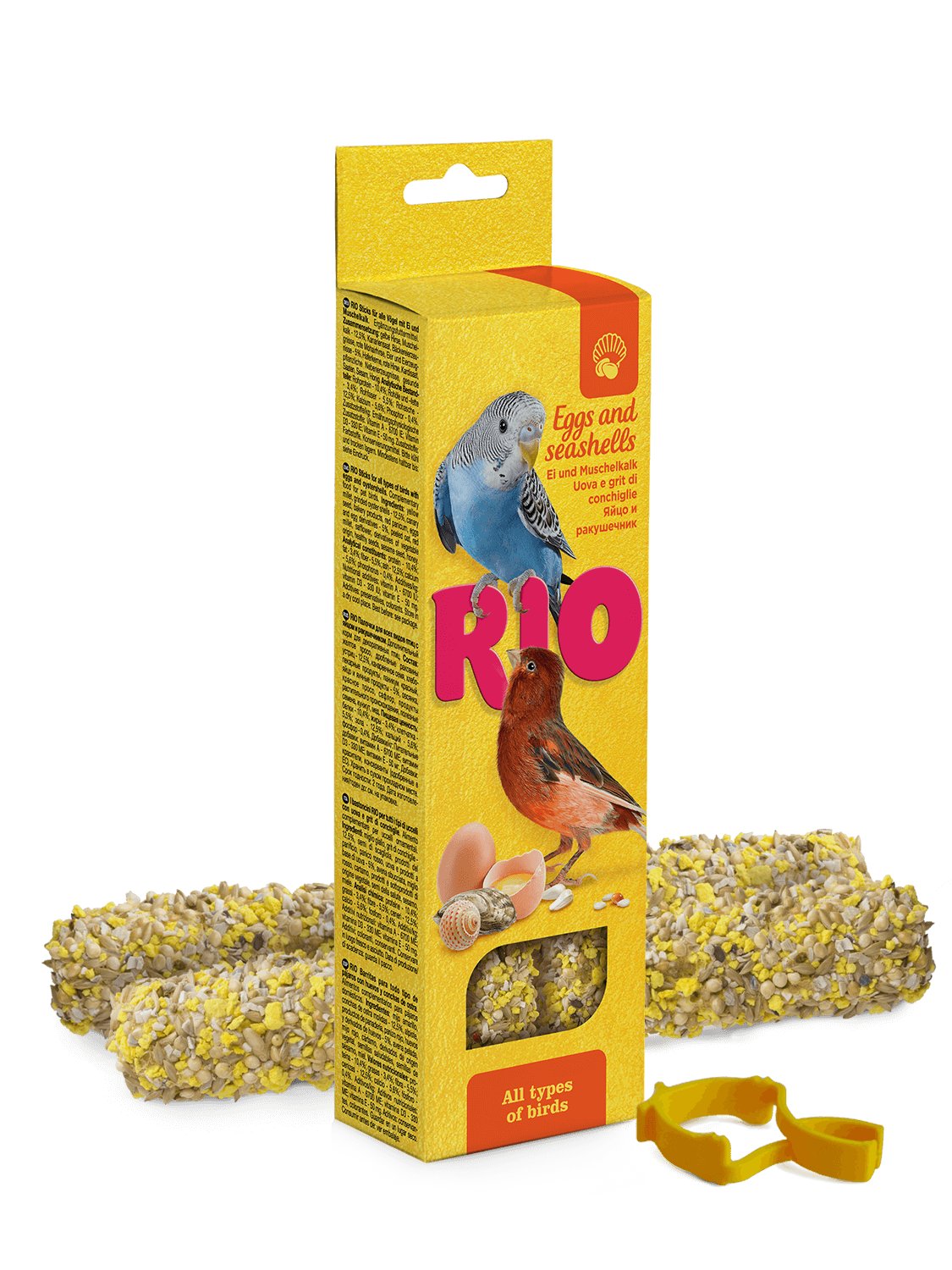 Палочки для всех видов птиц с яйцом и ракушечником, коробка 2х40
