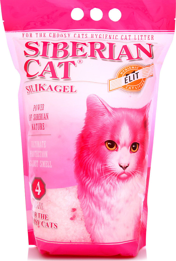 СИБИРСКАЯ КОШКА наполн.  4л ЭЛИТА (розовый) для привередливых кошек